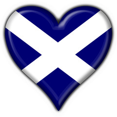 Obraz premium bottone cuore scozzese - scotland heart flag