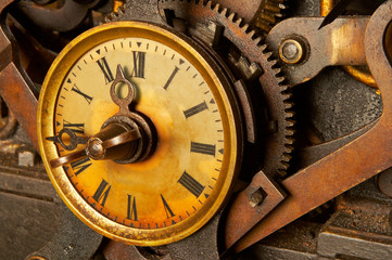 antique grunge clock
