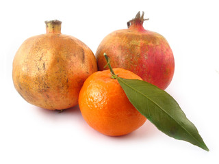 pomegranates and mandarine