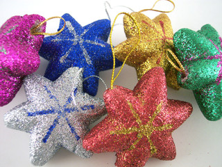 colorful stars as christmas decorations