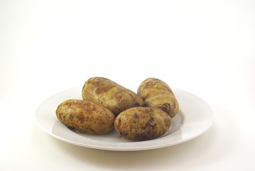 raw whole potatos