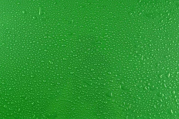 Fototapeten water drops on green © Denis Tabler