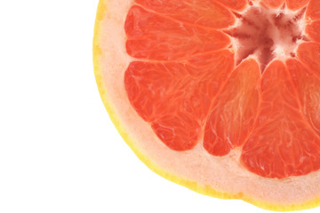 grapefruit profile on white