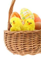easter basket  pure white background