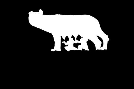 romulus und remus -silhoutte