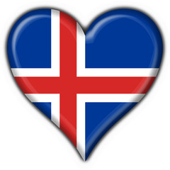 bottone cuore islandese - iceland heart flag