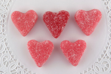 Obraz premium heart shaped candy