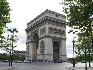 Fototapeta na wymiar triumphal arch in paris france