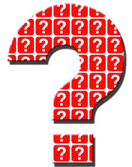 big red question mark