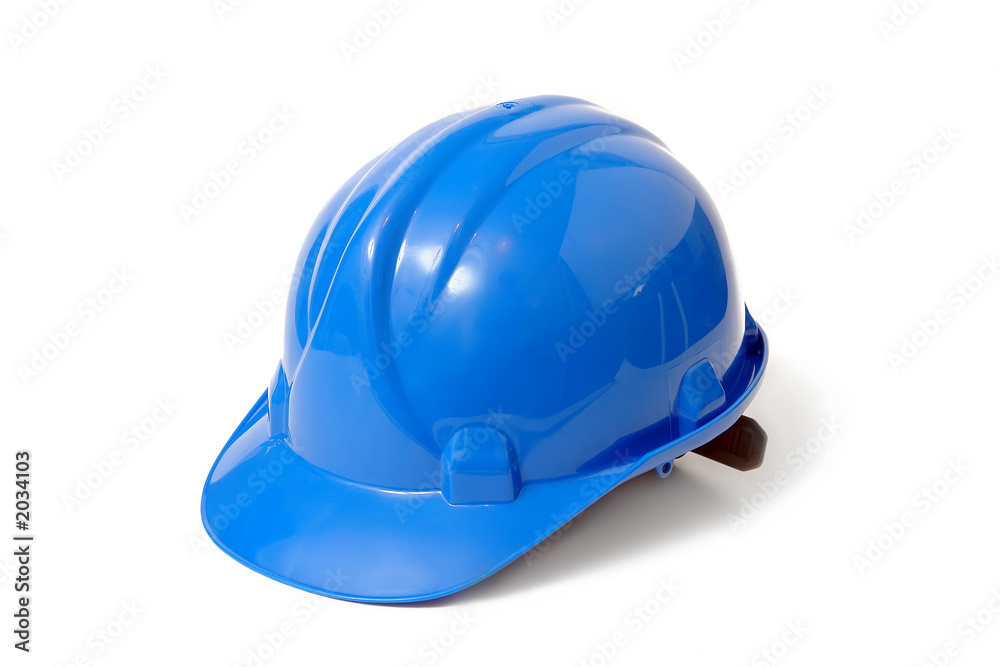 Wall mural blue safety helmet