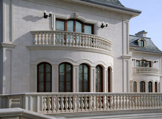 terrace with bow window