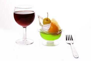 wine and dessert