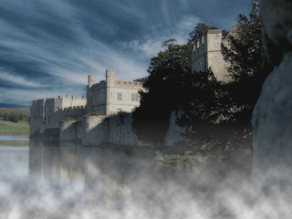 Naklejka premium spooky castle