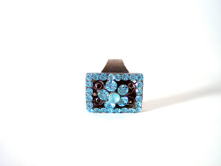 ring with blue stones