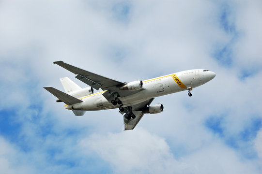 Heavy Cargo Jet In Flight