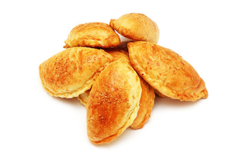 meat patties isolated on the white background