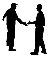 handshake silhouette