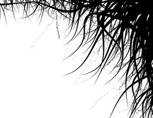 grungy organic corner frame