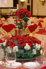 wedding banquet table setting