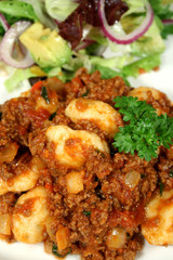 gnocchi with meat sauce
