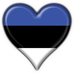 bottone cuore estone - estonia heart flag