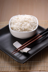 dish full of plain rice