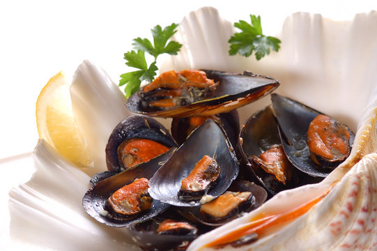 Boiled Mussels