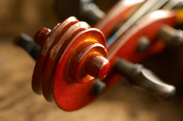 detail of old violin