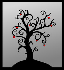 Fototapeta na wymiar tree with hearts