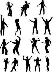 dancing people and playing