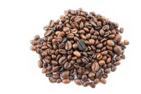 coffee beans pile