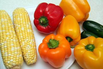 corn and sweet pepper