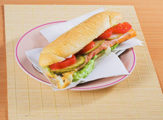 fast food sandwich