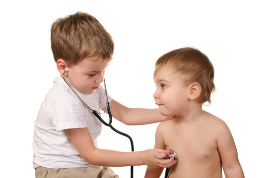 children play doctor