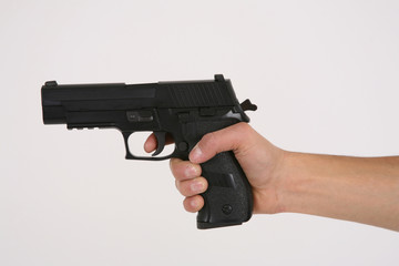 loaded pistol