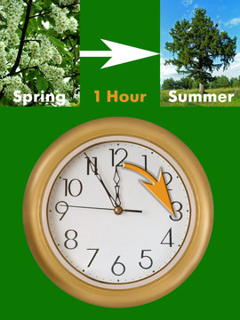 summertime period begins (daylight saving time)