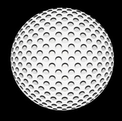 golf ball on black