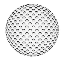 golf ball on white