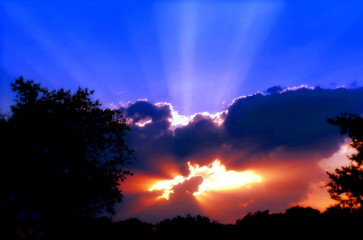 sunset clouds & beams