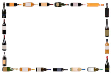 wine bottles square