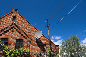 gable with satellite dish
