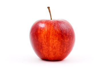 red apple on white, isolated
