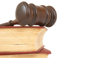 gavel and book