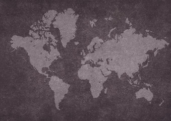 rusty world map