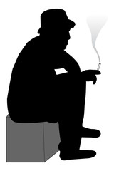 smoking silhouette