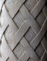  detail of old carved cement column