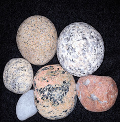 volcanic ocean tumbled stones