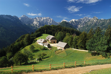 old farm in slovenian alps © Tomo Jesenicnik