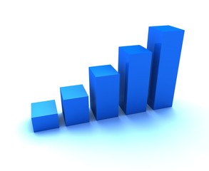 diagramm business statistics graph 3d sign