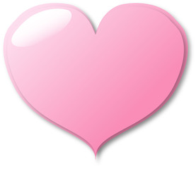 3d pink heart